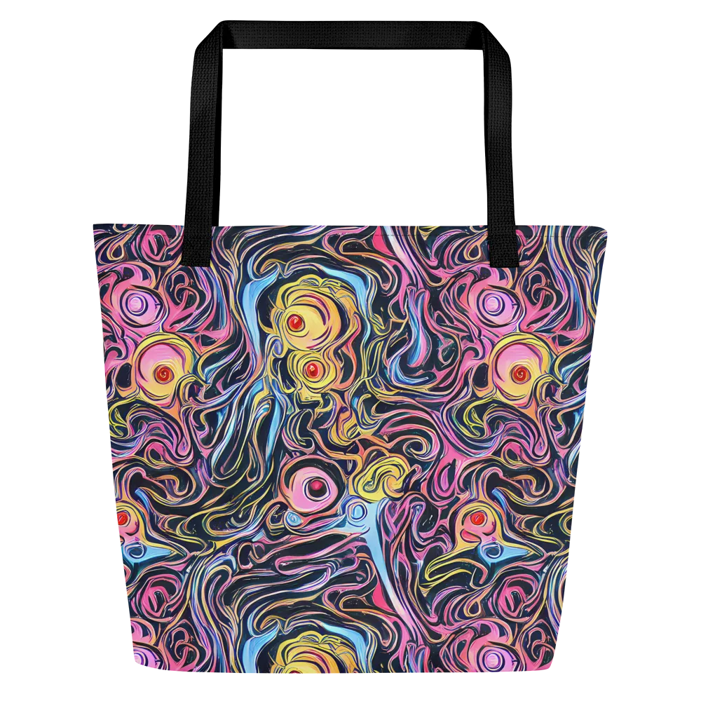Sonic Marbles on Large Tote Bag W/ Pocket — Front