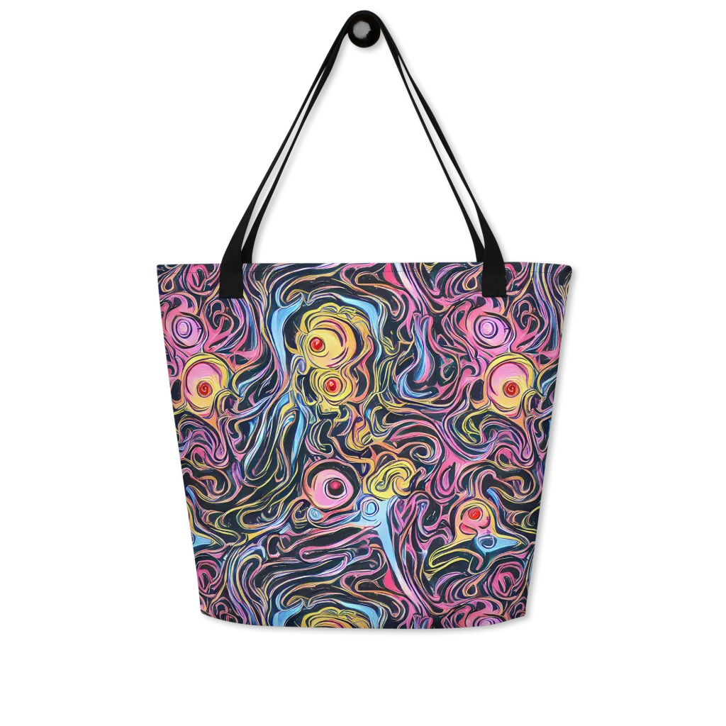 Sonic Marbles on Large Tote Bag W/ Pocket — Front