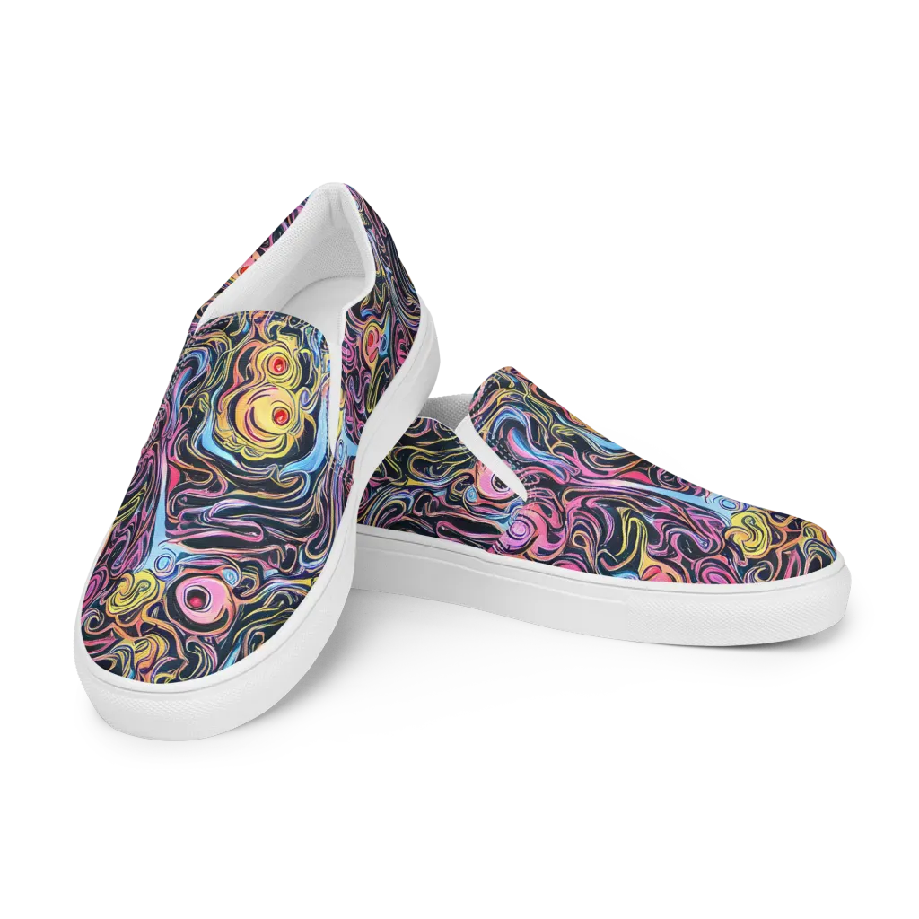 Sonic Marbles on Women's Slip-On Canvas Shoes — Left Front