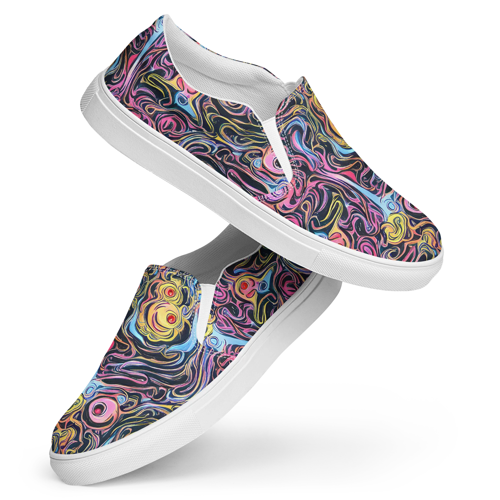 Sonic Marbles on Women's Slip-On Canvas Shoes — Front