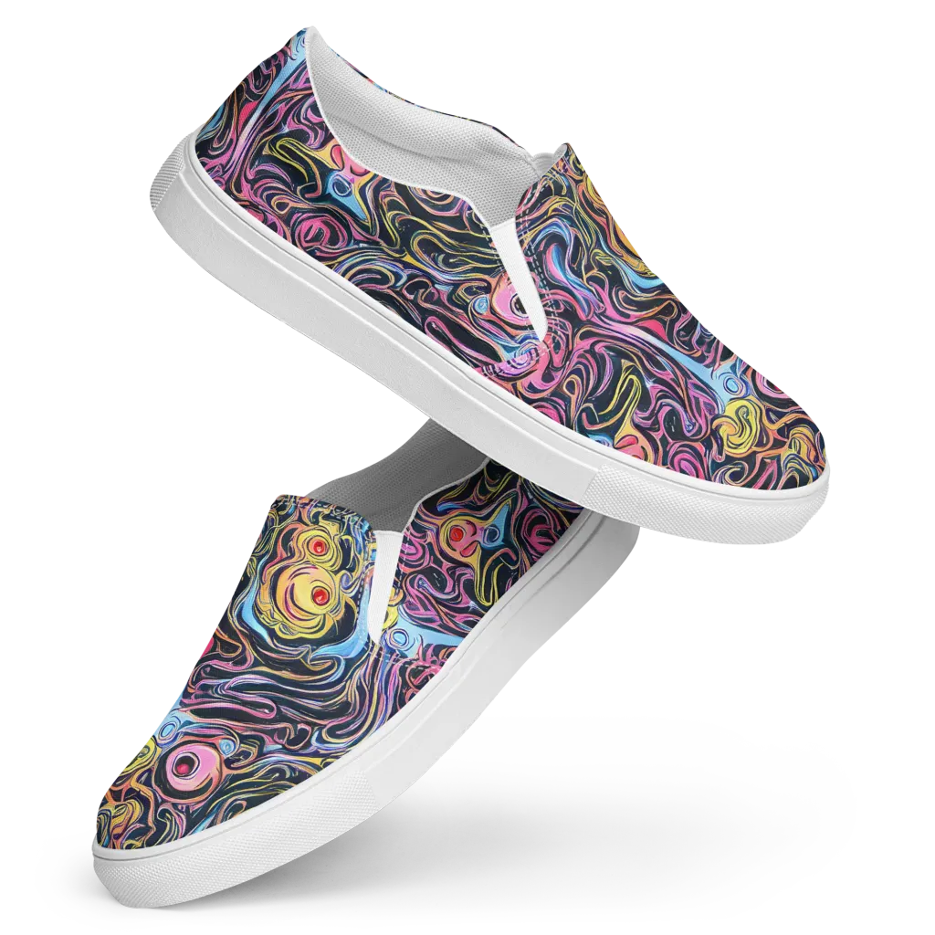 Sonic Marbles on Women's Slip-On Canvas Shoes — Front
