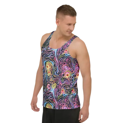 Sonic Marbles on a Men's Tank Top