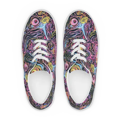 Sonic Marbles on a Men's Lace-Up Canvas Shoes