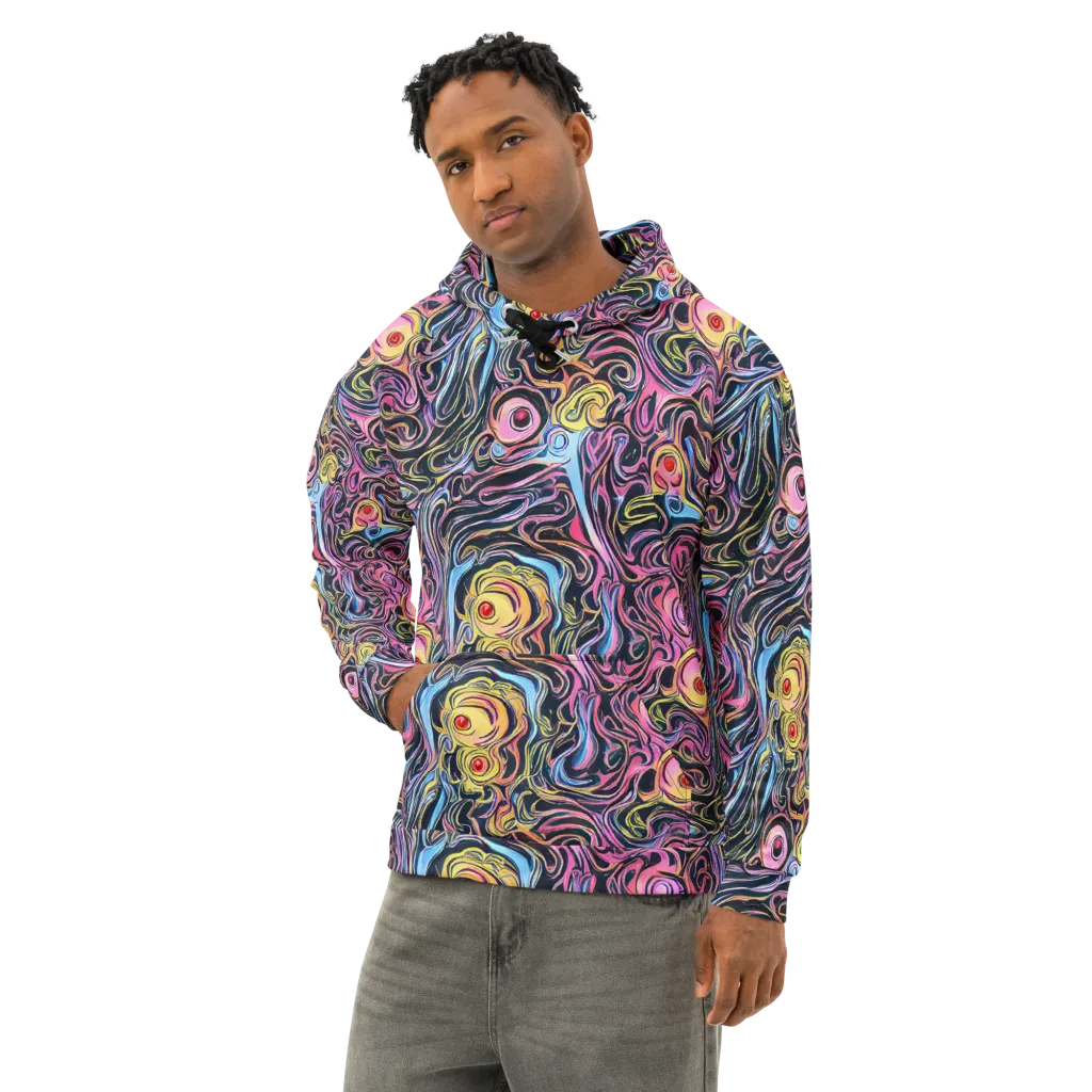 Sonic Marbles on Cotton Hoodie — Left Front