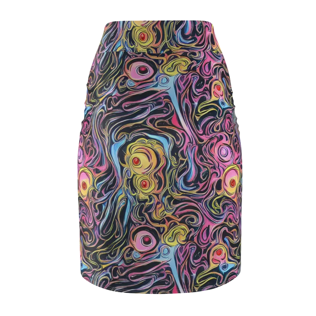 Sonic Marbles on Pencil Skirt — Back
