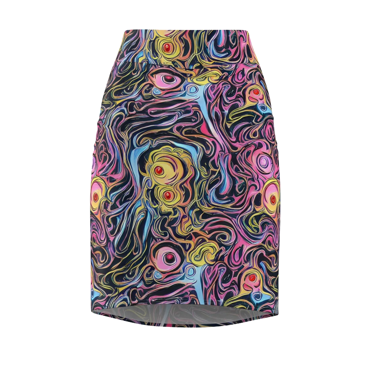 Sonic Marbles on Pencil Skirt — Front