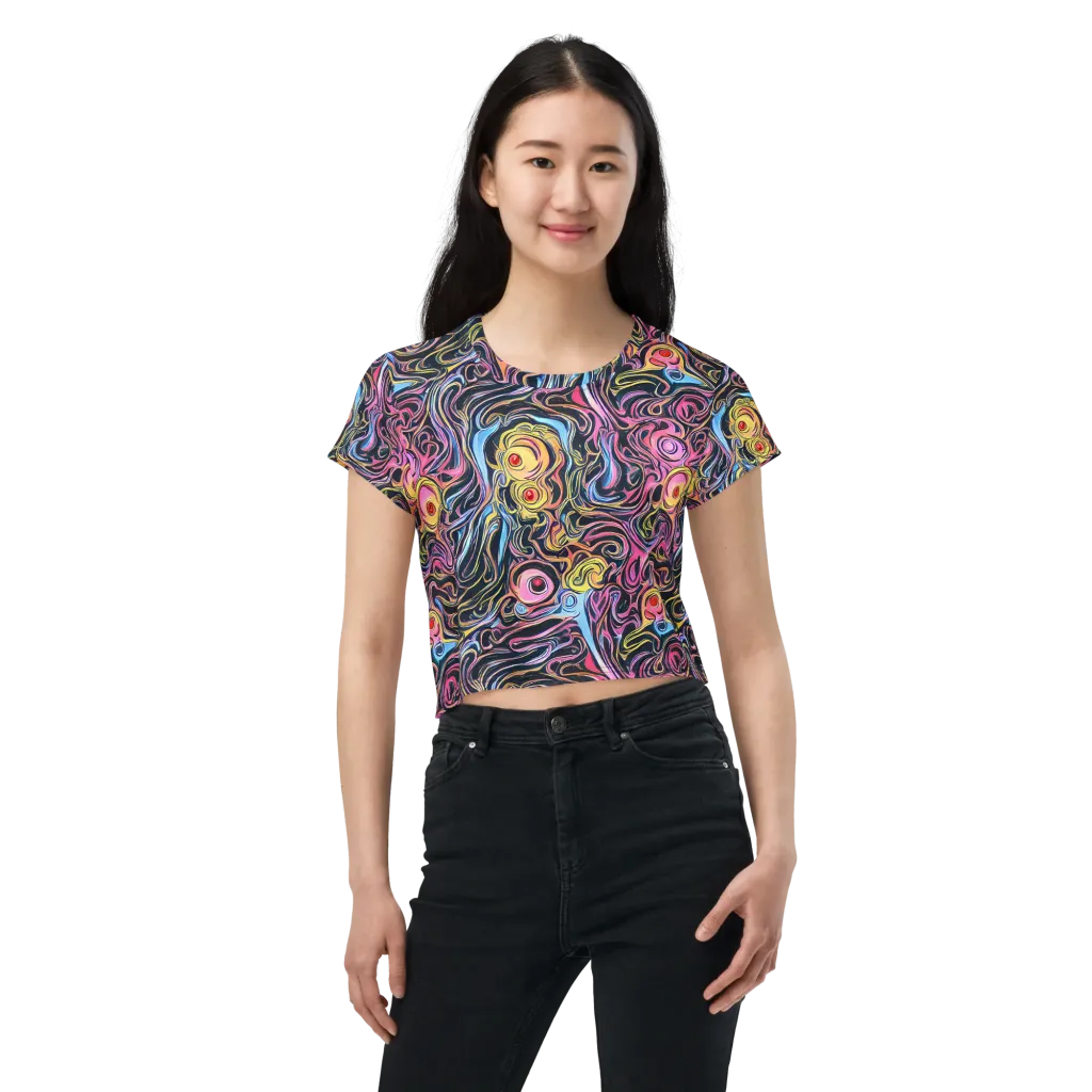 Sonic Marbles on Crop Tee — Front
