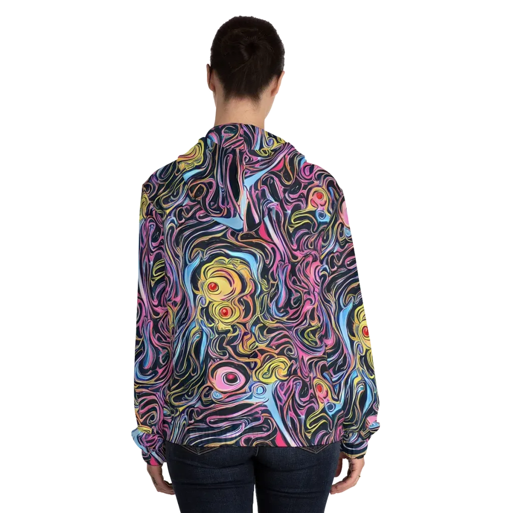 Sonic Marbles on Women's Full-Zip Hoodie — Back On Person