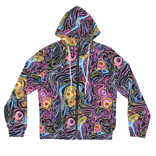 Sonic Marbles on a Women's Full-Zip Hoodie