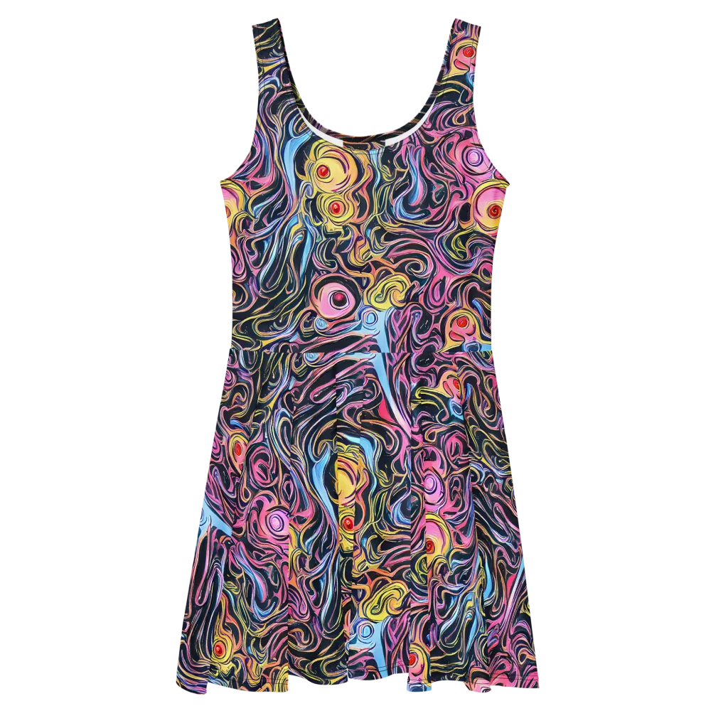 Sonic Marbles on Skater Dress — Front