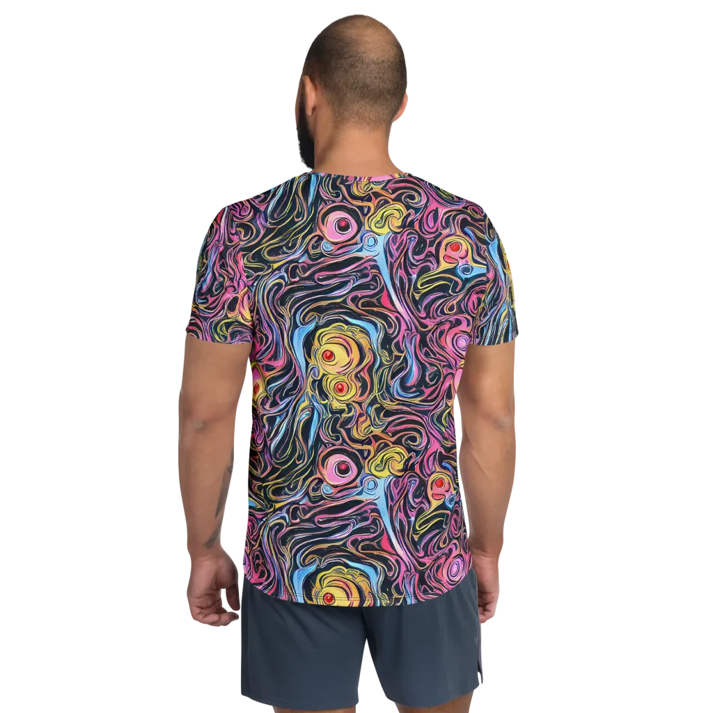 Sonic Marbles on Men's Athletic T-Shirt — Back