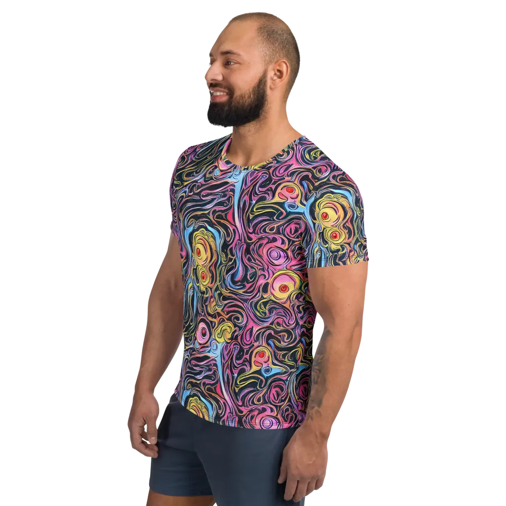 Sonic Marbles on Men's Athletic T-Shirt — Left