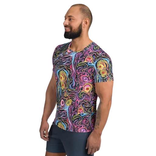Sonic Marbles on a Men's Athletic T-Shirt