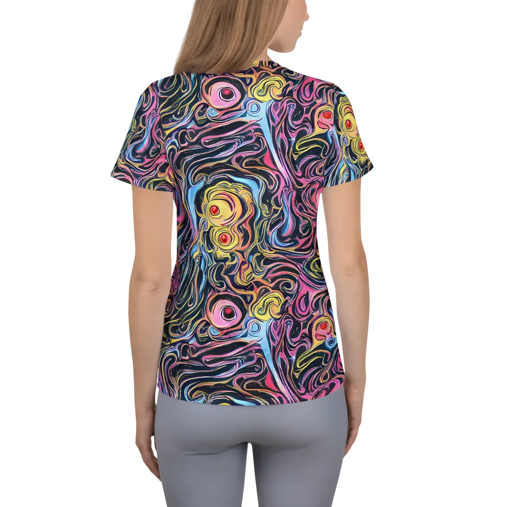 Sonic Marbles on Women's Athletic T-Shirt — Back