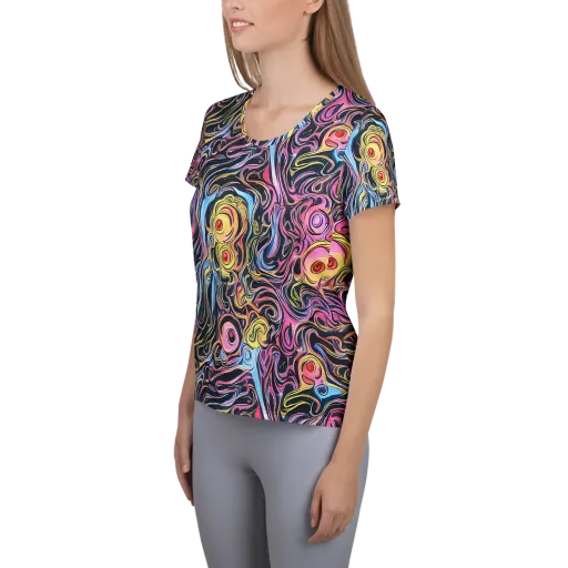 Sonic Marbles on a Women's Athletic T-Shirt