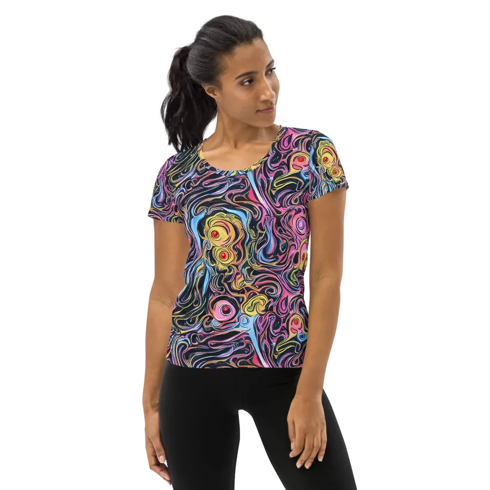 Sonic Marbles on Women's Athletic T-Shirt — Front