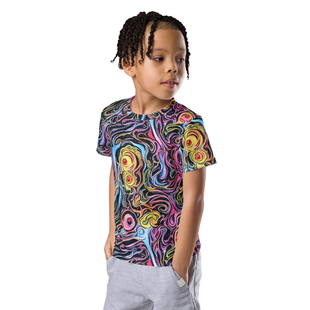 Sonic Marbles on Kids Crew Neck T-Shirt — Left Front
