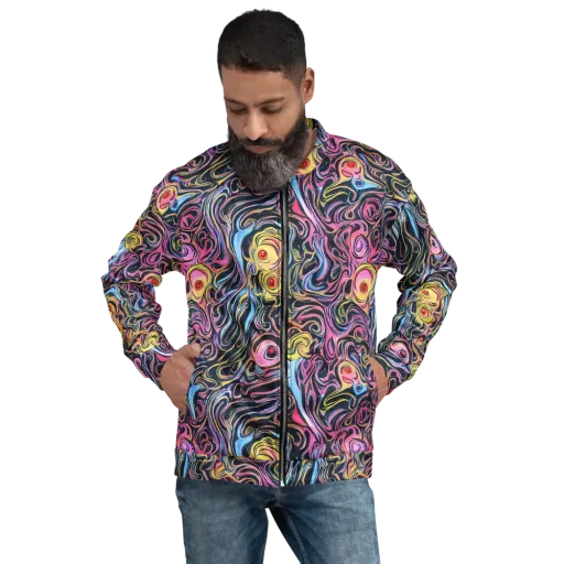Sonic Marbles on a Bomber Jacket