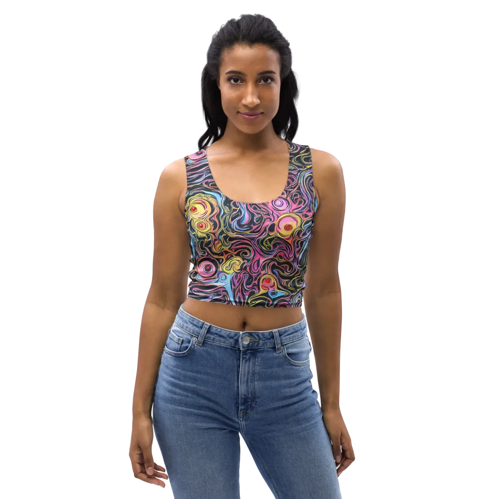 Sonic Marbles on Crop Top — Front