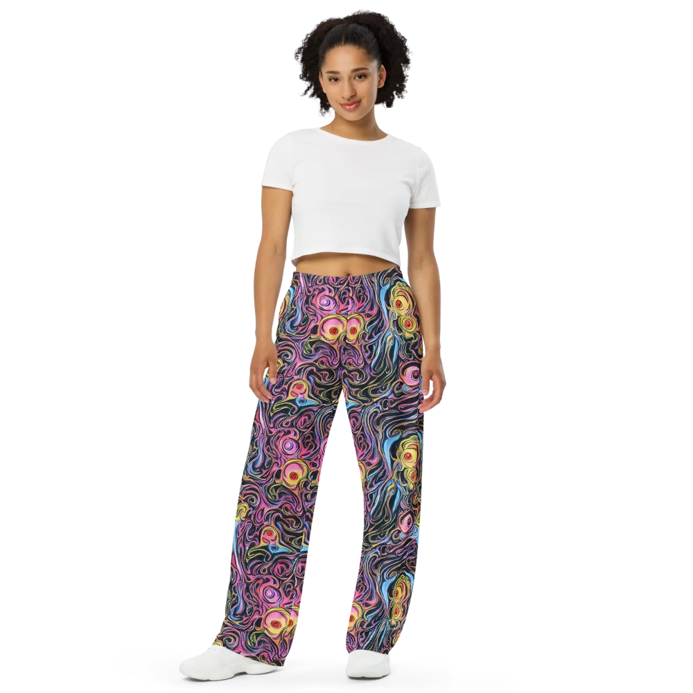 Sonic Marbles on Wide-Leg Pants — Front