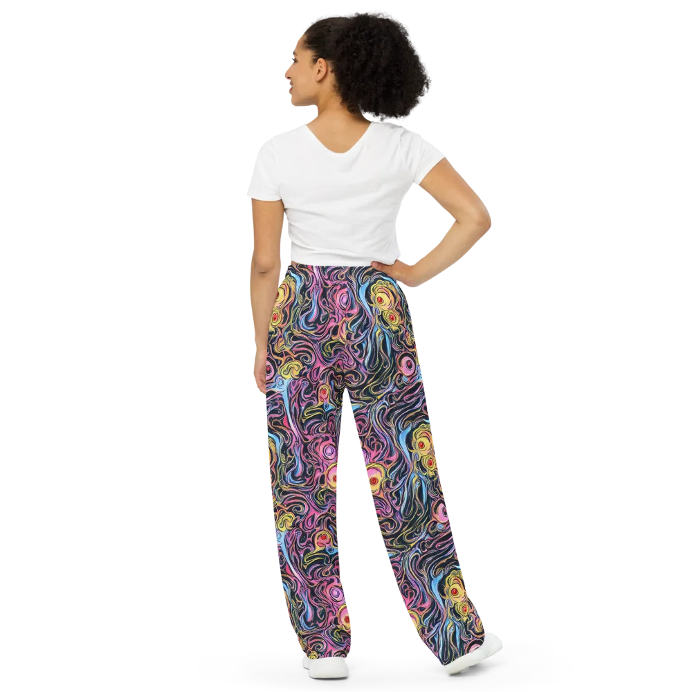 Sonic Marbles on Wide-Leg Pants — Back