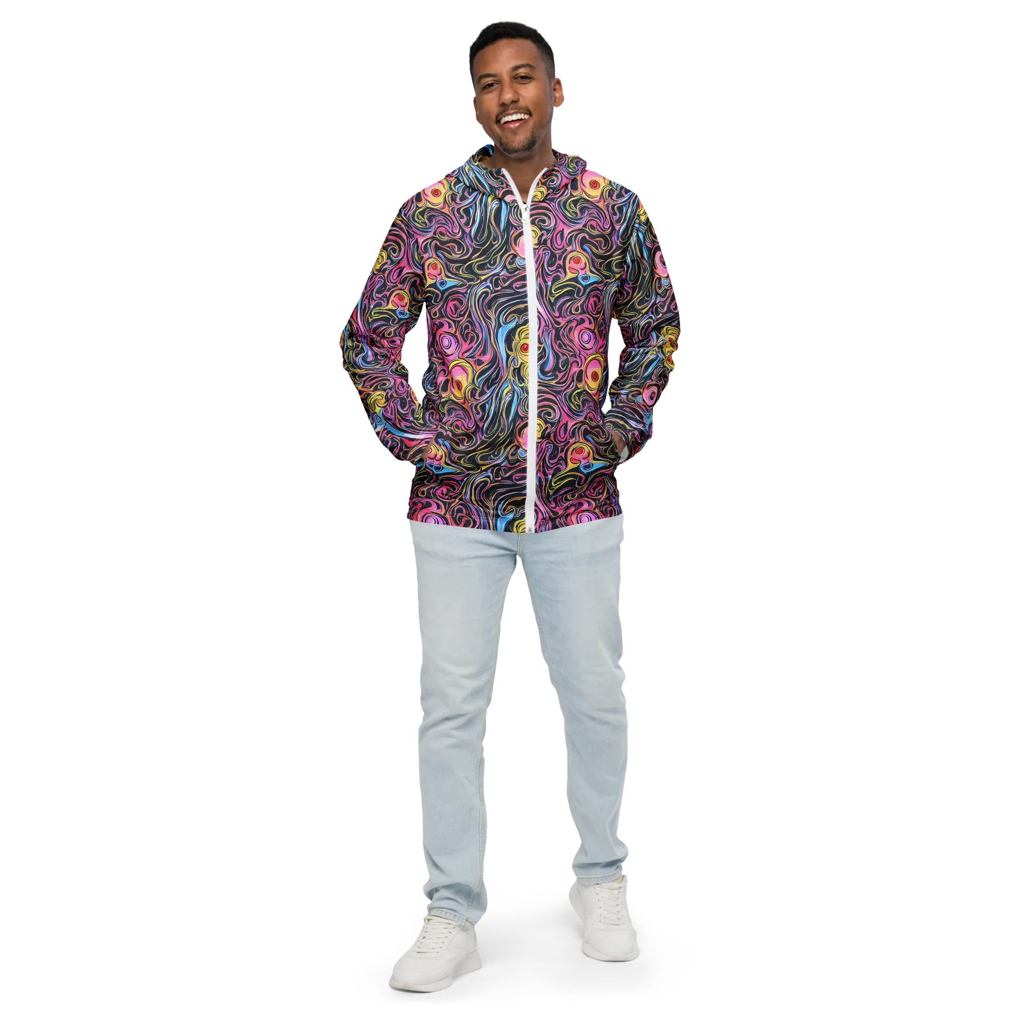 Sonic Marbles on Men's Windbreaker — Front