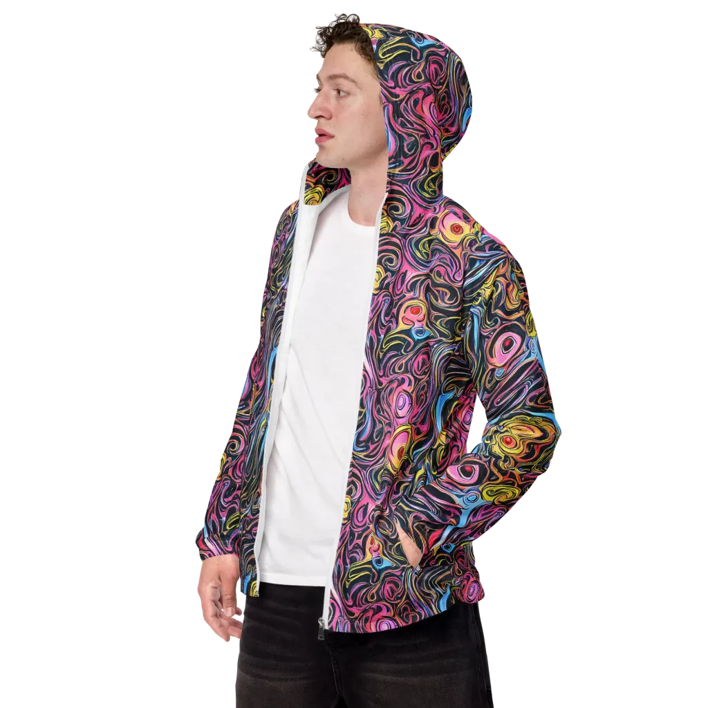 Sonic Marbles on Men's Windbreaker — Left Front