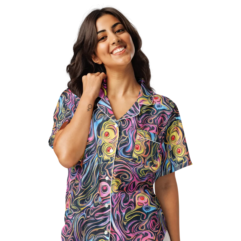 Sonic Marbles on Women's Short Sleeve Pajama Top — Front