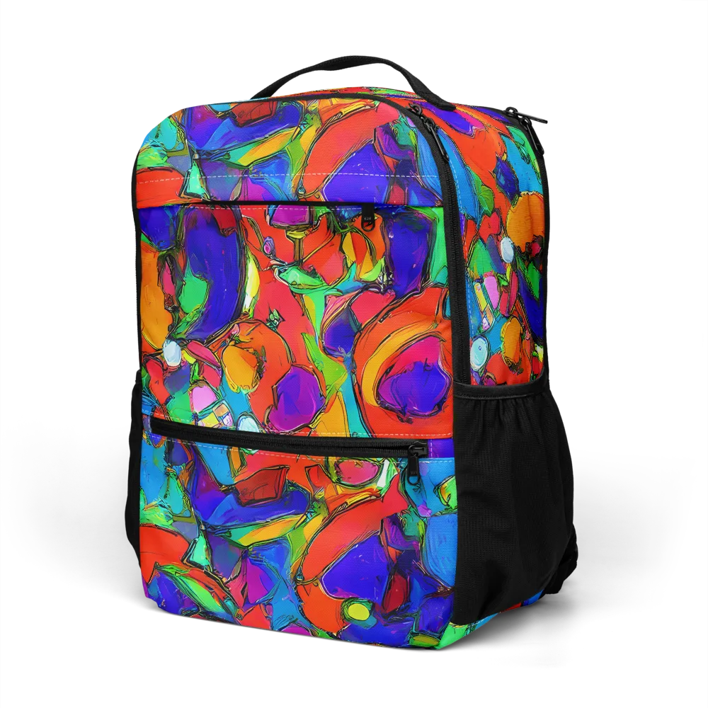 Kaleidoscope Clash on Utility Backpack — Left Front