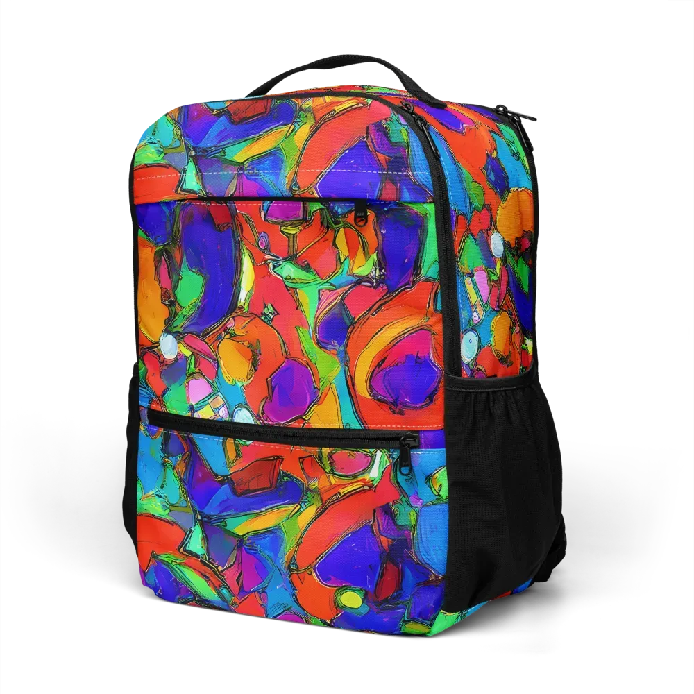 Kaleidoscope Clash on Utility Backpack — Left Front