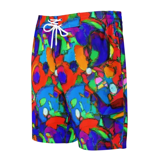 Kaleidoscope Clash on a Men's Board Shorts