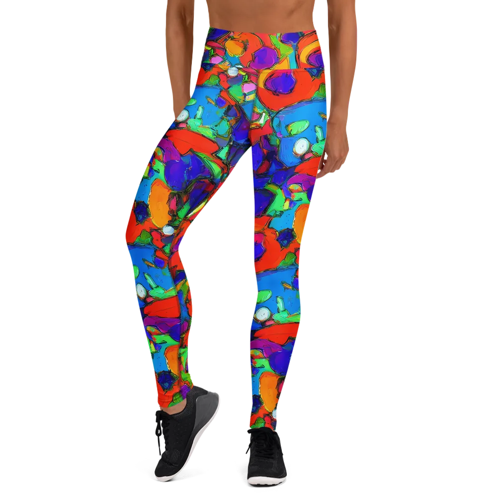 Kaleidoscope Clash on Yoga Leggings — Front