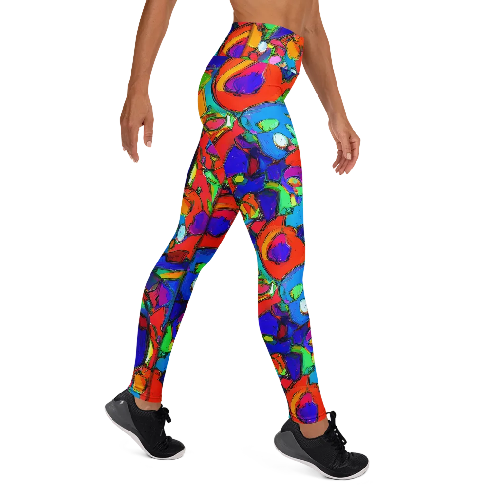 Kaleidoscope Clash on Yoga Leggings — Right