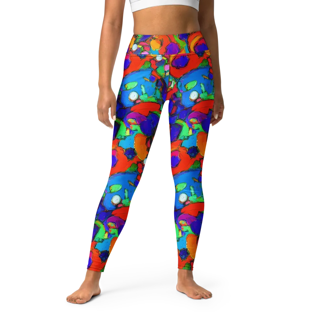 Kaleidoscope Clash on Yoga Leggings — Front