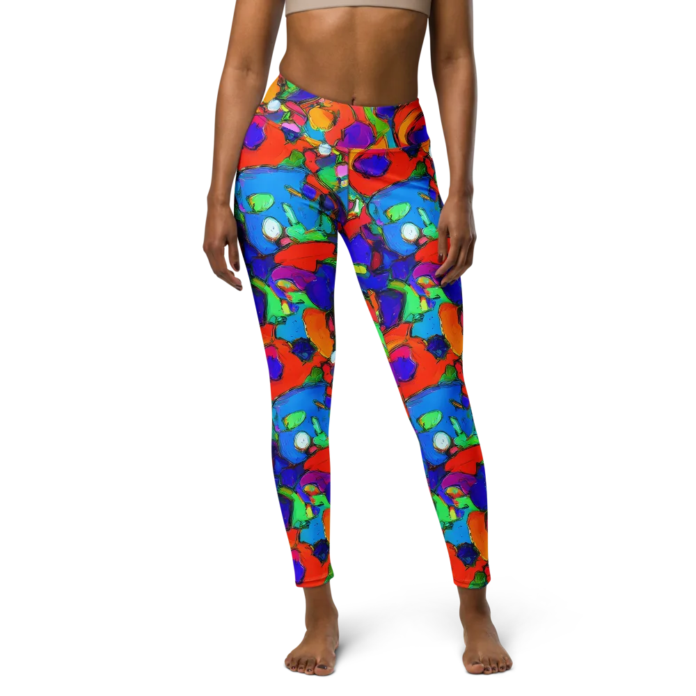 Kaleidoscope Clash on Yoga Leggings — Front