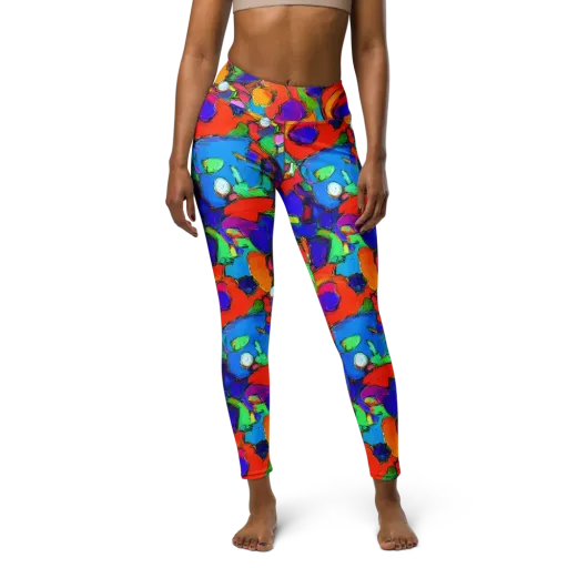 Kaleidoscope Clash on a Yoga Leggings