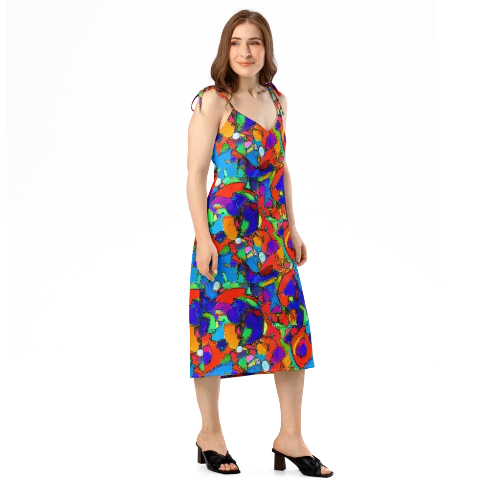 Kaleidoscope Clash on Slip Dress — Right Front