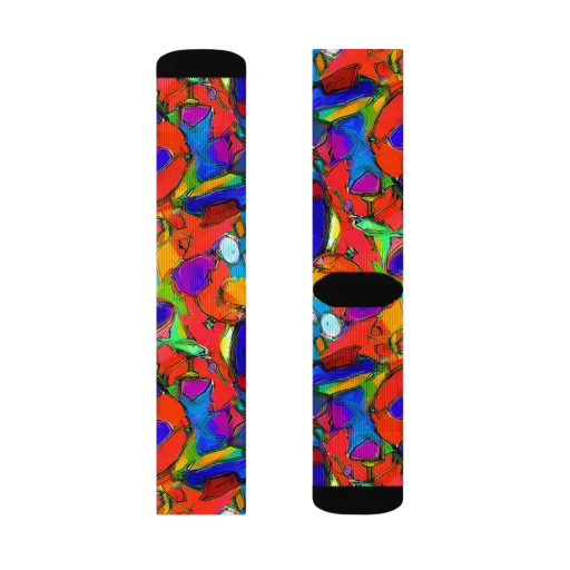 Kaleidoscope Clash on a Socks
