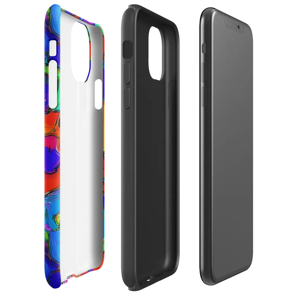 Kaleidoscope Clash on Tough Case for iPhone® — Right
