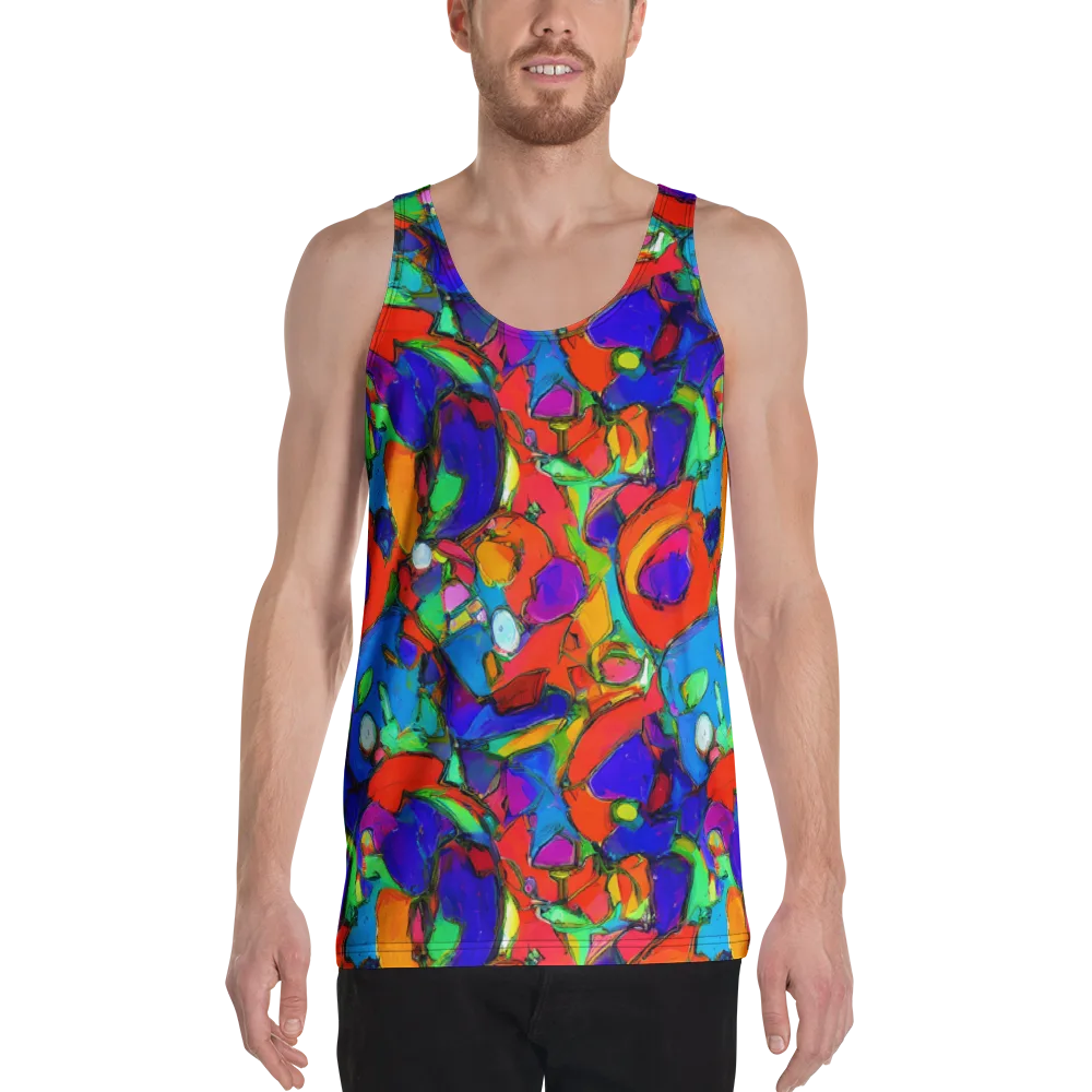 Kaleidoscope Clash on Men's Tank Top — Front