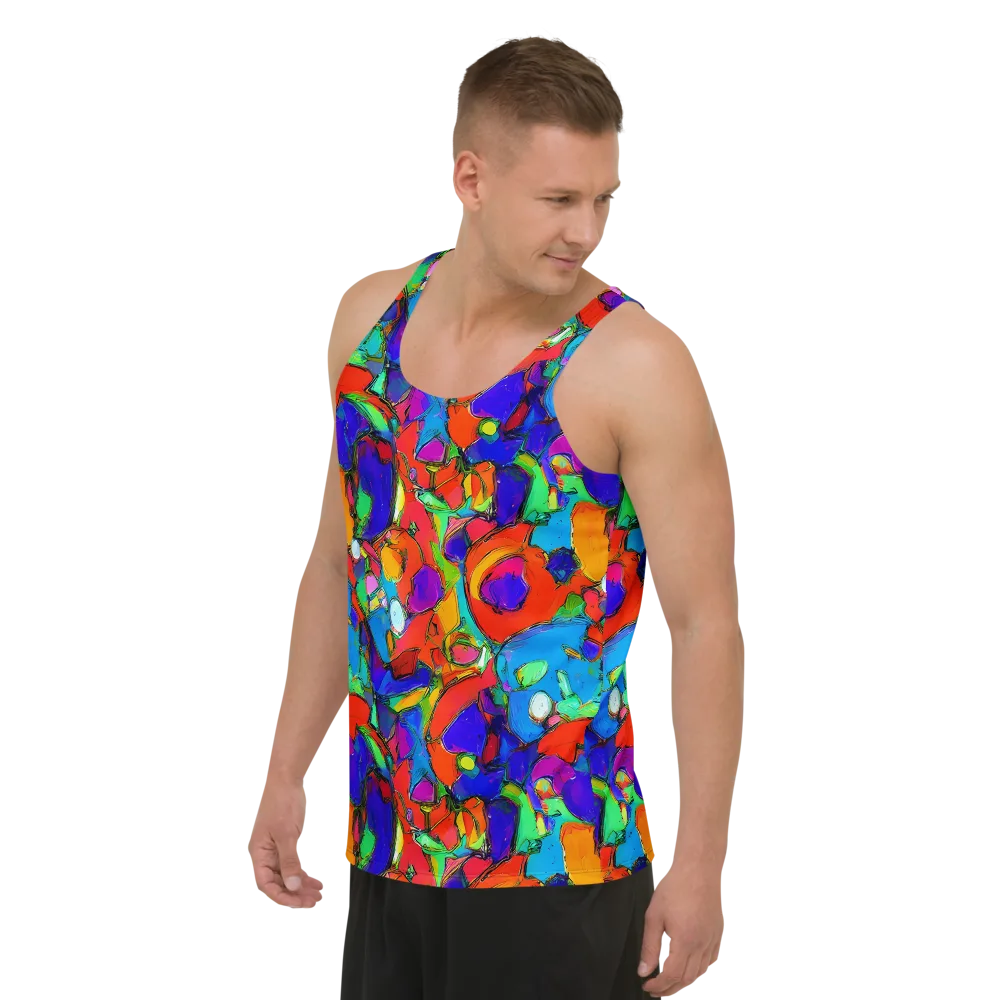Kaleidoscope Clash on Men's Tank Top — Left Front