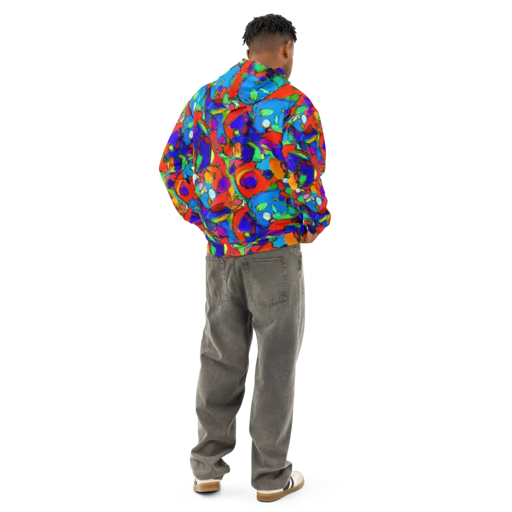 Kaleidoscope Clash on Cotton Hoodie — Back