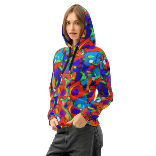 Kaleidoscope Clash on a Cotton Hoodie