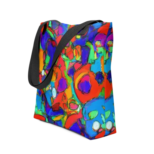 Kaleidoscope Clash on a Tote Bag