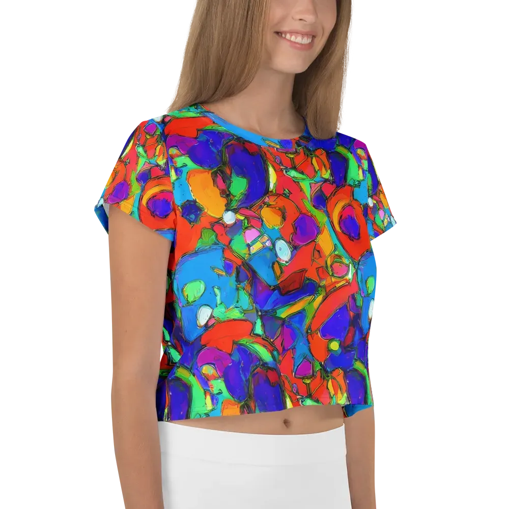 Kaleidoscope Clash on Crop Tee — Right