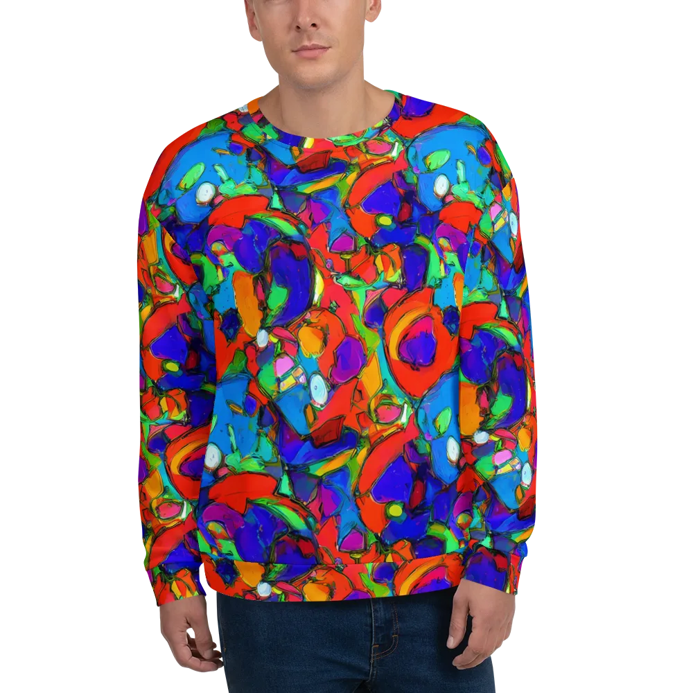 Kaleidoscope Clash on Sweatshirt — Front