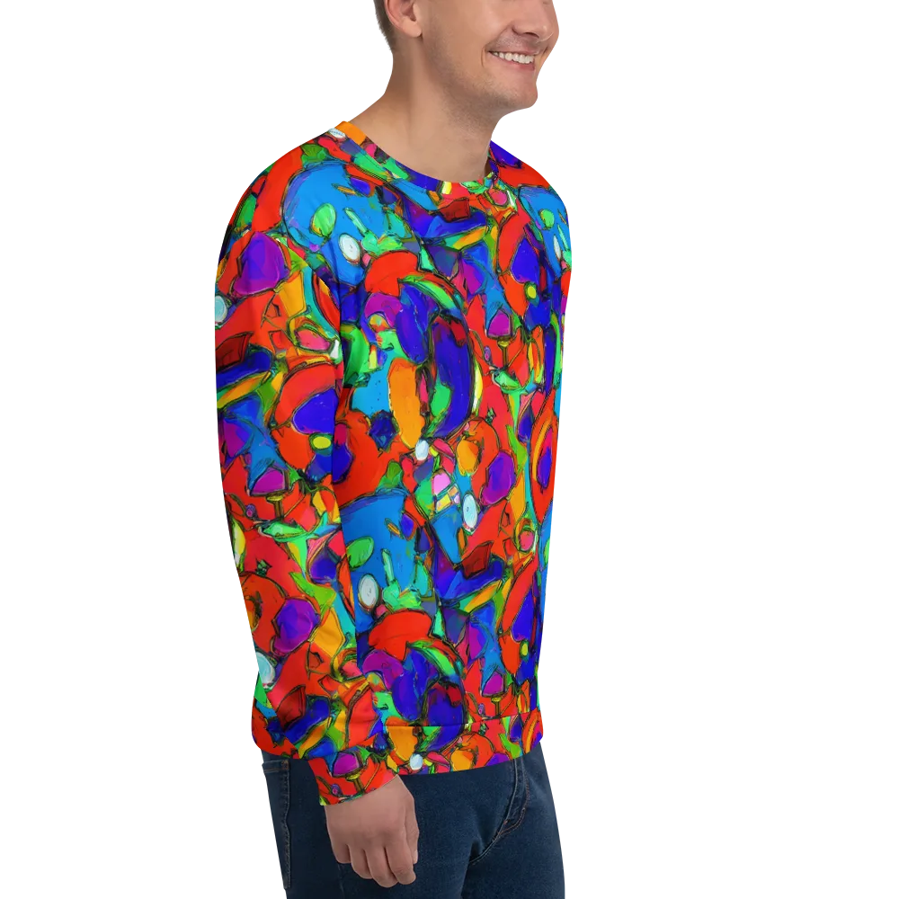 Kaleidoscope Clash on Sweatshirt — Right Front