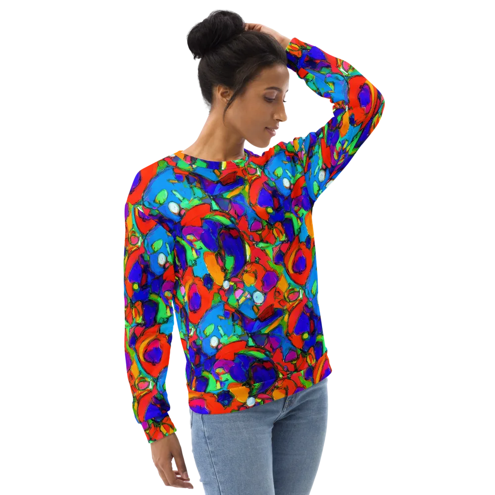 Kaleidoscope Clash on Sweatshirt — Right Front