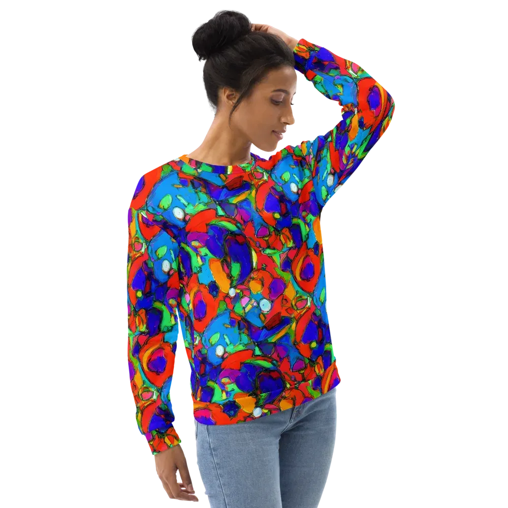 Kaleidoscope Clash on Sweatshirt — Right Front