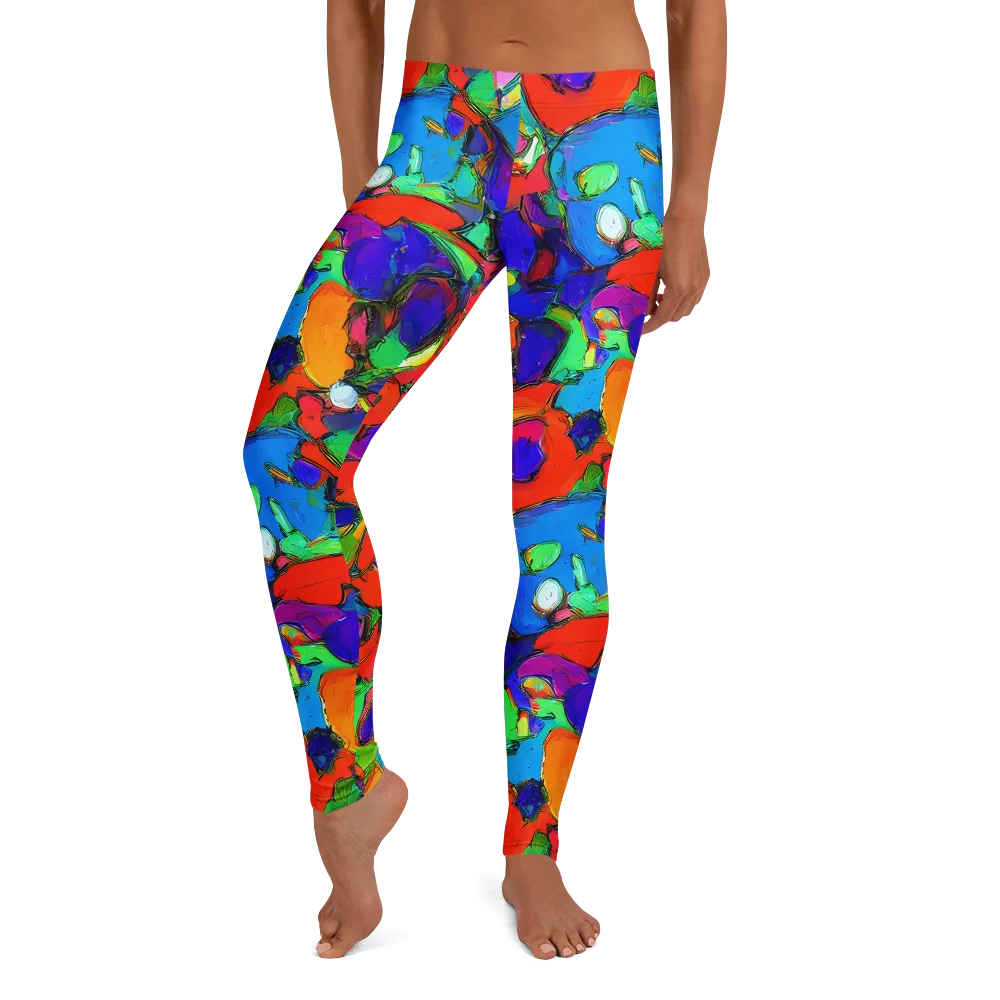 Kaleidoscope Clash on Leggings — Front